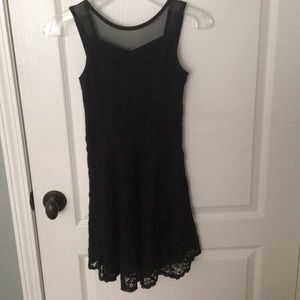 black lace and mesh girls dress. size youth large